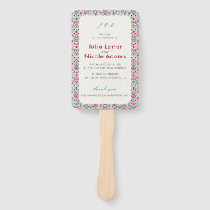 Abanico Estilo geométrico parquear Boda metálico de cobre