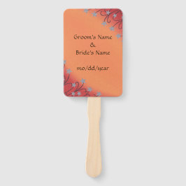 Abanico Estrella plateada Flores Brown Stems Naranjas Blen