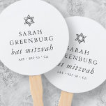 Abanico Estrella simple y elegante de David Bat Mitzvah<br><div class="desc">El diseño se compone de tipografía sans serif y de una juguetona tipografía de escritura cursiva en un simple fondo. Disponible aquí: http://www.zazzle.com/store/selectpartysupplies</div>