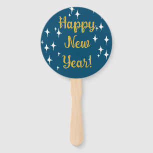 Abanico Estrellas retro Stardust Feliz Año Nuevo
