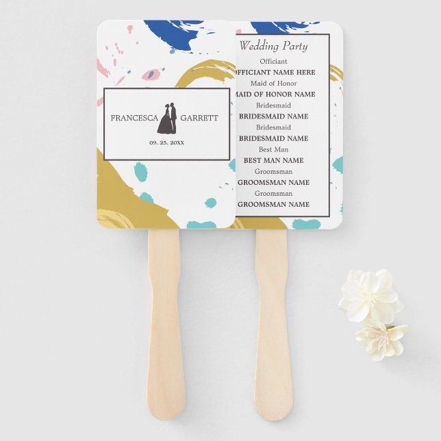 Abanico Estrollo De Cepillo Y Silueta (Anverso y reverso)