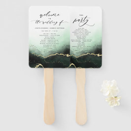 Abanico Ethereal Mist Ombre Green Boda Ceremony