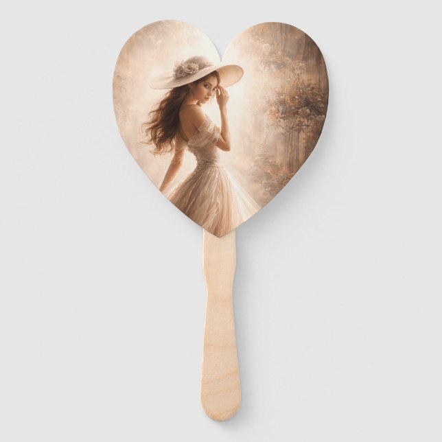 Abanico Ethereal Slavic Water Nymph Wedding Program Fan  (Anverso)