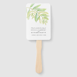 Abanico Eucalyptus deja el boda de la acuarela verde