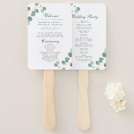 Abanico Eucalyptus Greenery Boda de verano elegante y mode
