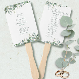 Abanico Eucalyptus Sage Green Watercolor Greenery Boda