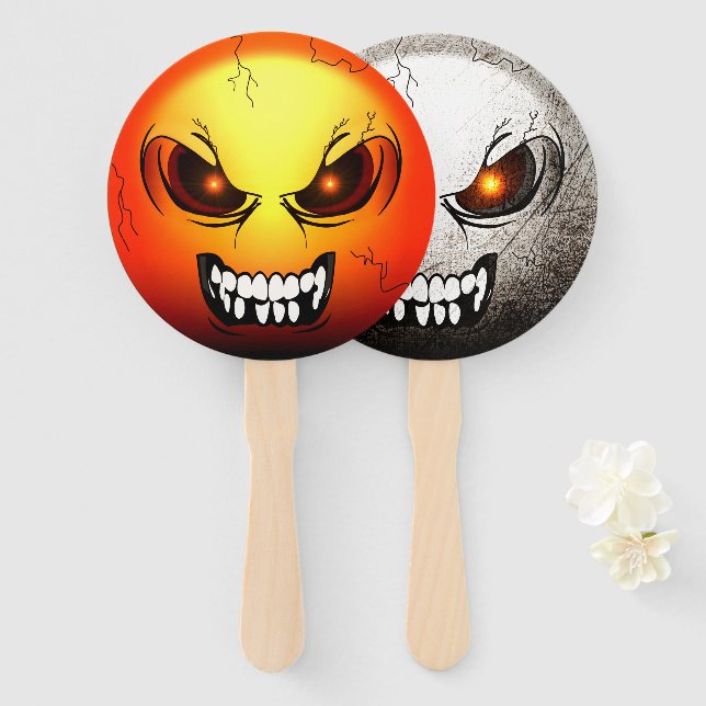Abanico Éventail Angermoji (Anverso y reverso)