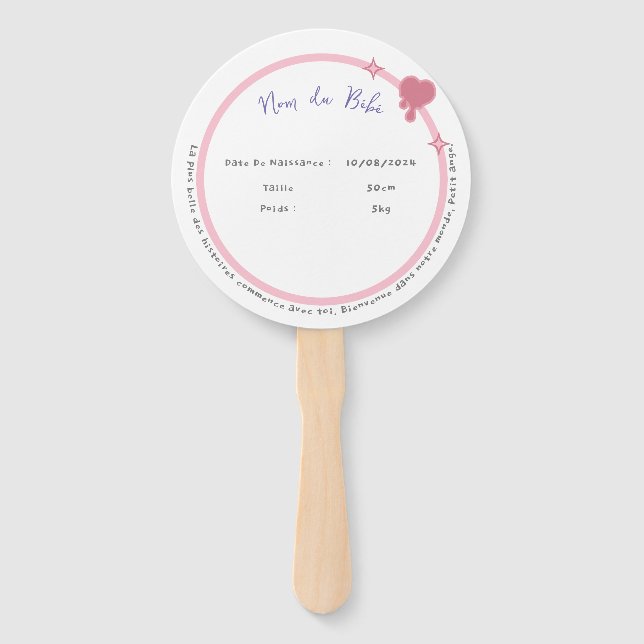 Abanico Éventails Cœur (Reverso)