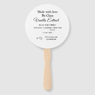Abanico Extracto de vainilla de ingredientes caseros añadi