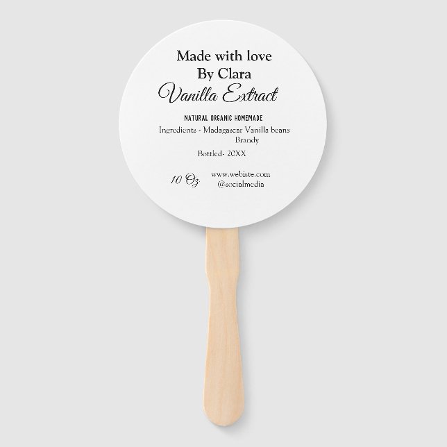 Abanico Extracto de vainilla de ingredientes caseros añadi (Anverso)