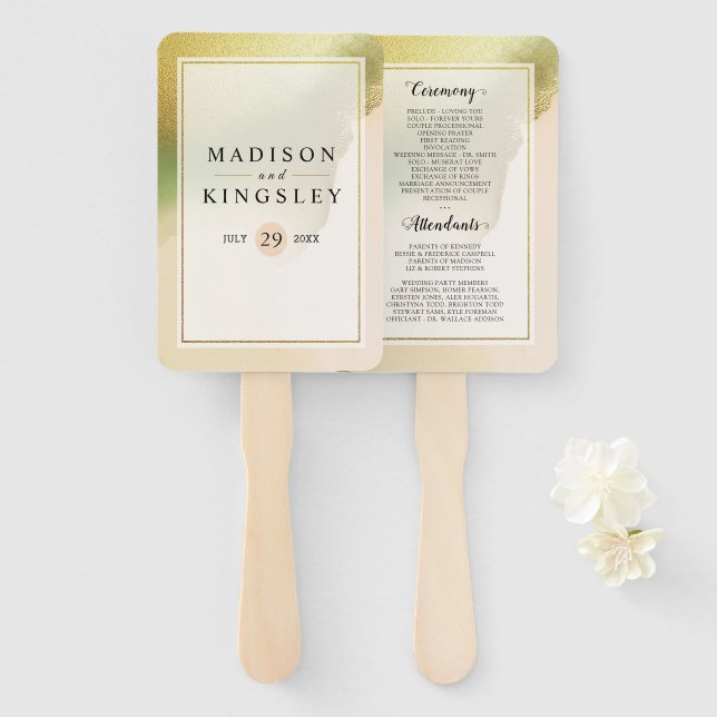 Abanico Fab Chartreuse 🤵 Boda de presupuesto audaz y eleg (Anverso y reverso)