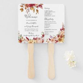 Abanico Fall boda floral programa fan