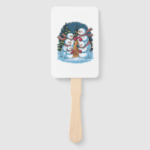 Abanico Familia jovial de Snowman