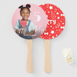 Abanico Fan de la mano de cumpleaños personalizado de la f