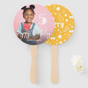 Abanico Fan de la mano de cumpleaños personalizado de la f