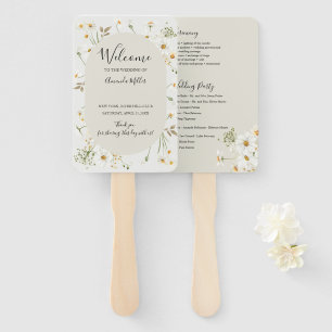 Abanico Fan del programa de bodas Daisy Wildflowers