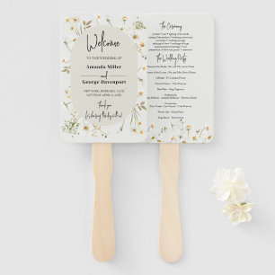 Abanico Fan del programa de bodas Daisy Wildflowers