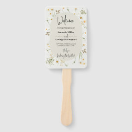 Abanico Fan del programa de bodas Daisy Wildflowers