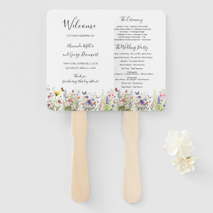 Abanico fan del programa de bodas de verano de Wildflowers