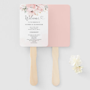 Abanico fan del programa de bodas en flor de Rubor