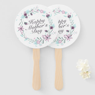 Abanico Fan floral feliz elegante de la mano de la