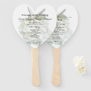 Abanico Fan Hydrangea Flowers Boda de Starfish Blanco