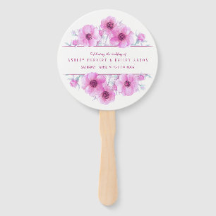 Abanico Fanático boda de la flor rosa anémona