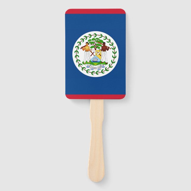 Abanico Fanático con bandera de Belice (Anverso)