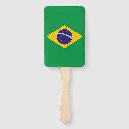 Abanico Fanático con bandera de Brasil