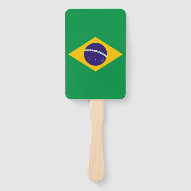Abanico Fanático con bandera de Brasil (Anverso)
