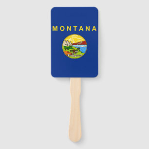 Abanico Fanático con bandera de Montana, Estados Unidos