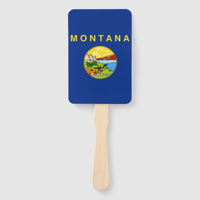Abanico Fanático con bandera de Montana, Estados Unidos (Anverso)