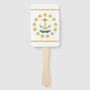 Abanico Fanático con bandera de Rhode Island, EE.UU.