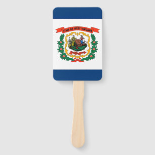 Abanico Fanático con bandera de Virginia Occidental, Estad