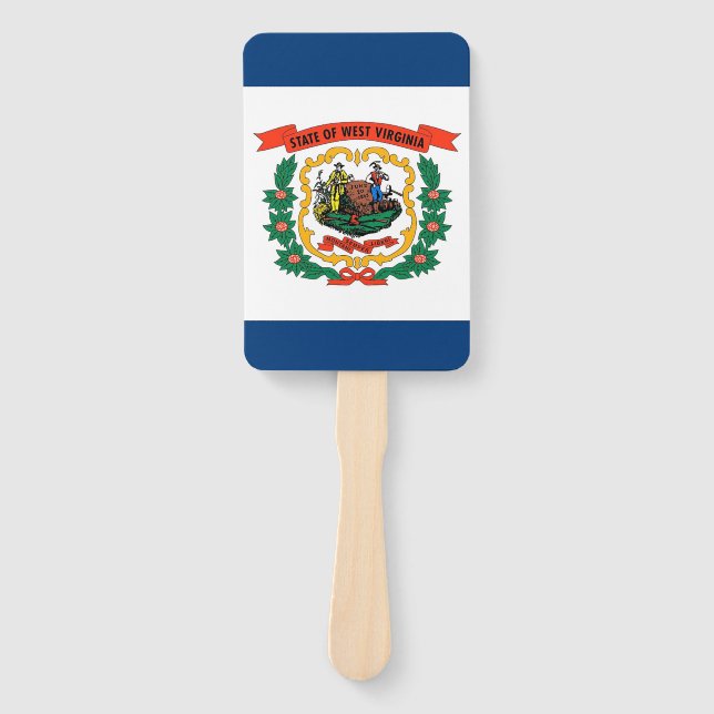Abanico Fanático con bandera de Virginia Occidental, Estad (Anverso)