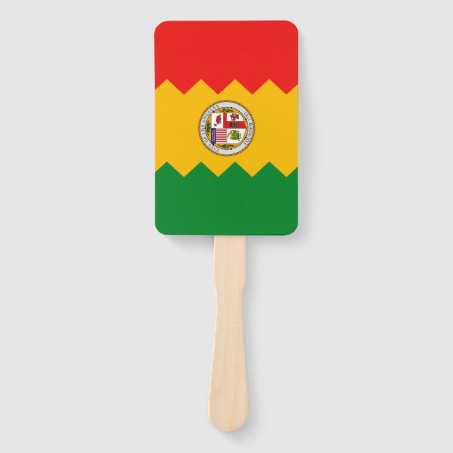 Abanico Fanático conjunto de manos con bandera de Los Ánge (Anverso)