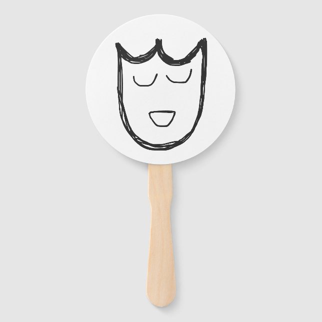 Abanico Fanático de doble cara de la máscara de teatro (Anverso)