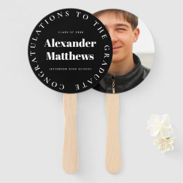 Abanico Fanático de graduación de la clase de la escuela -