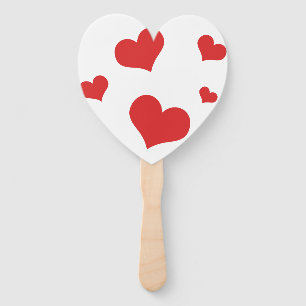 Abanico Fanático de la mano modelado del corazón con coraz
