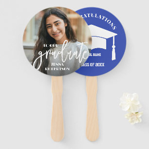 Abanico Fanático de mano de graduado personalizado fotográ