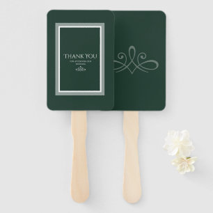 Abanico Fanático de mano verde esmeralda