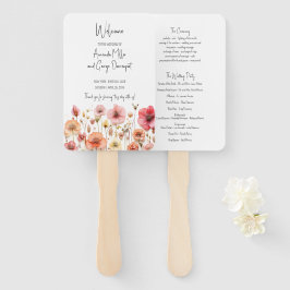 Abanico Fanático del programa de bodas de flores silvestre