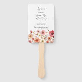 Abanico Fanático del programa de bodas de flores silvestre