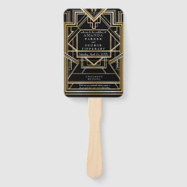 Abanico Fanático del programa de bodas Gold Art Deco