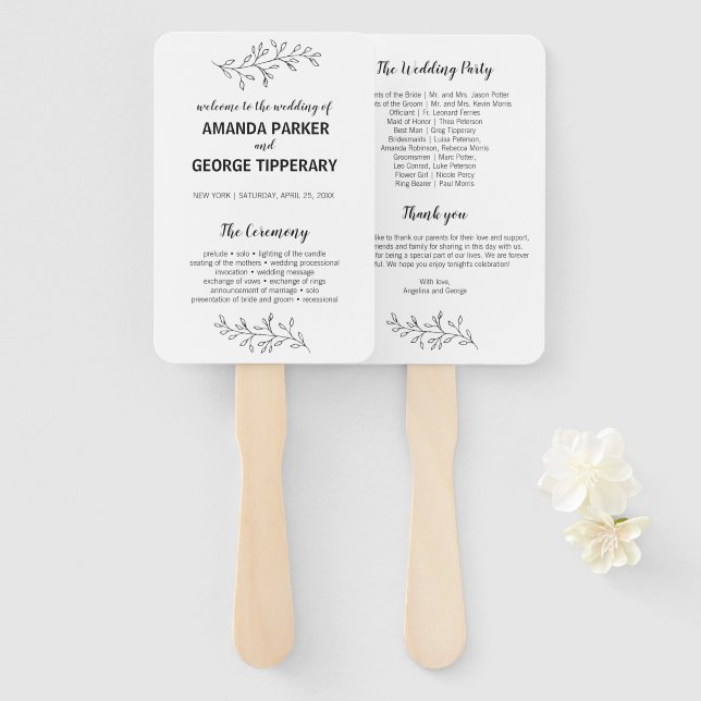 Abanico Fanático del programa de bodas rusoelegante (Anverso y reverso)