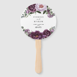 Abanico Fanático del programa Plum Peonies Romantic Weddin