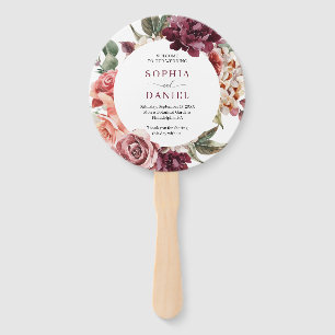 Abanico Fanático del programa Rosa Boho Round Gold Wedding