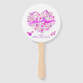 Abanico Fanáticos de la ducha de novias rosa púrpura con r