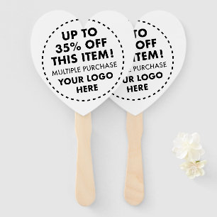 Abanico Fanáticos de la mano del corazón personalizado 35%