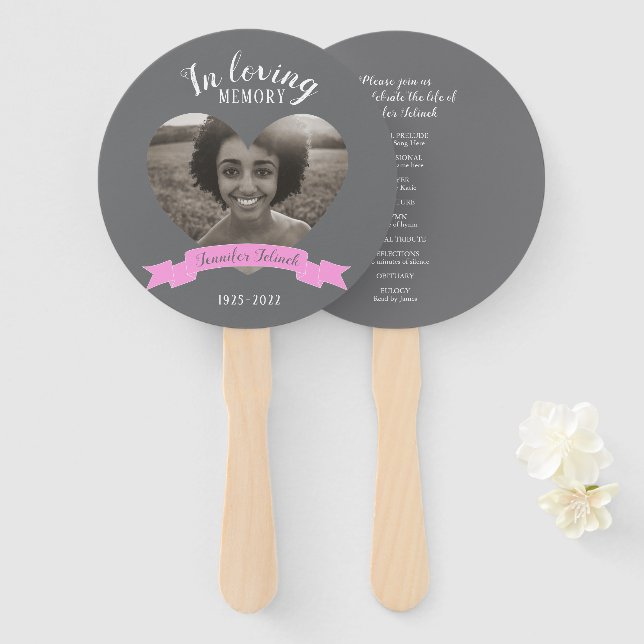 Abanico Fanáticos del programa de la ceremonia de conmemor (Anverso y reverso)